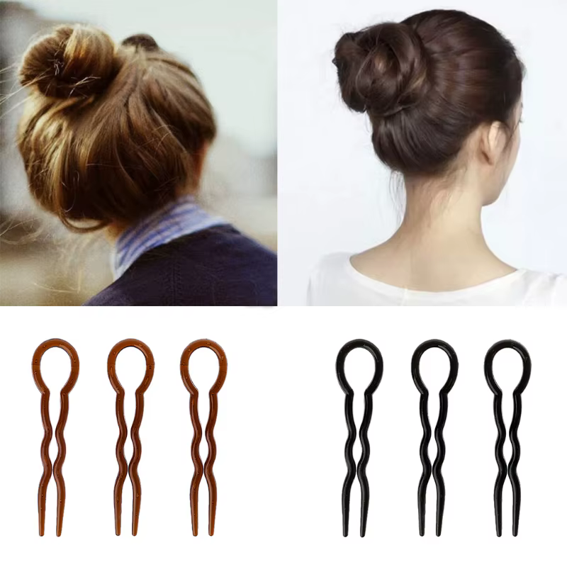 Pinces à cheveux tressées en forme 3 pièces, accessoires coiffure