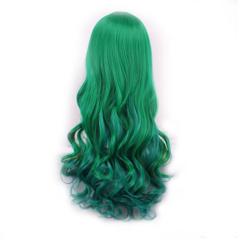Perruque de Cosplay verte