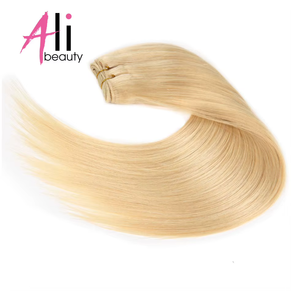 Extensions de tissage de cheveux humains droits 100% trame