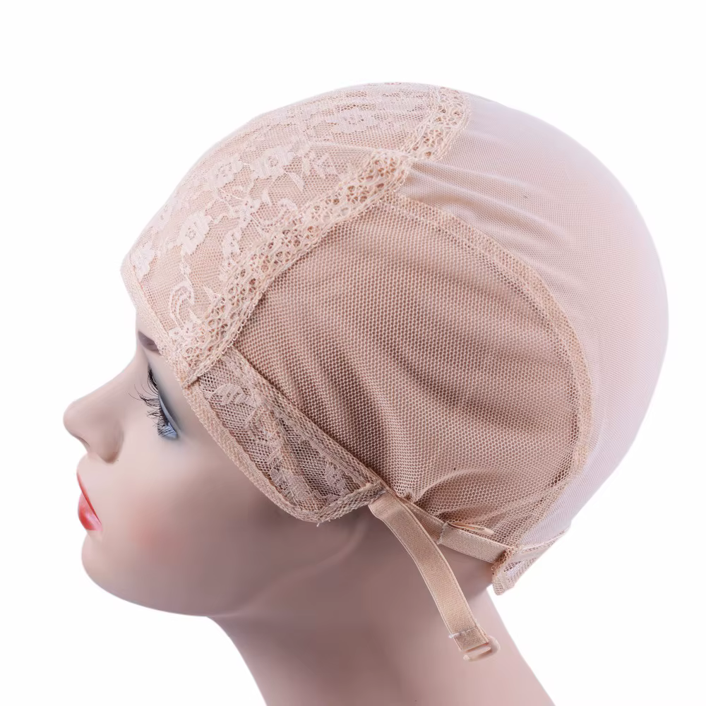 Bonnet de perruque blonde pour perruques exécutives avec sangle réglable à l'arrière