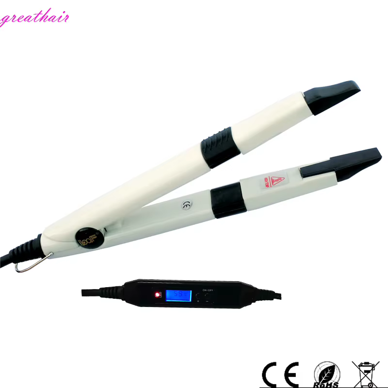 Connecteur d'extensions capillaires à kératine avec contrôle de température et fonction de coupure automatique de l'alimentation pour une utilisation 100 % sécurisée (1 pièce)