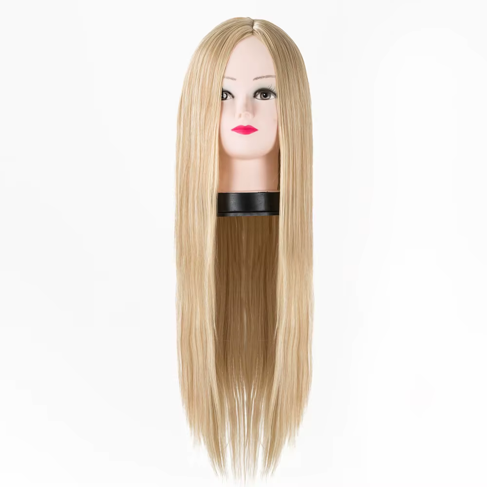 Perruque rouge synthétique longue et lisse