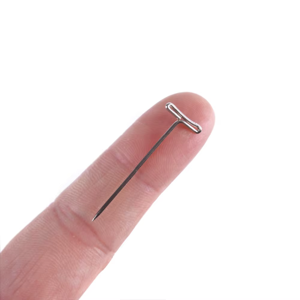 100pcs T-PINS (32mm) Pour Perruque Sur Mousse Tête Style T Pin illac