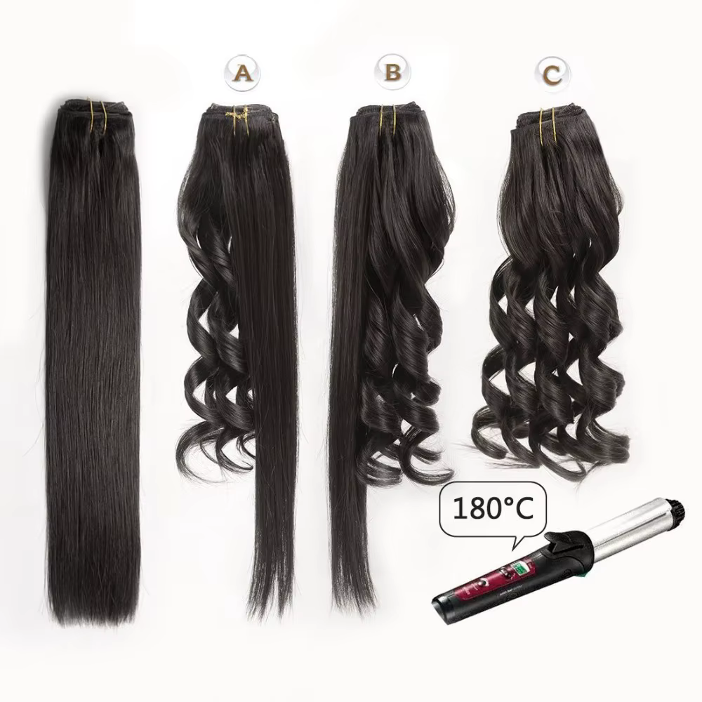 Trame de cheveux humains droite paquets européens Remy Extension