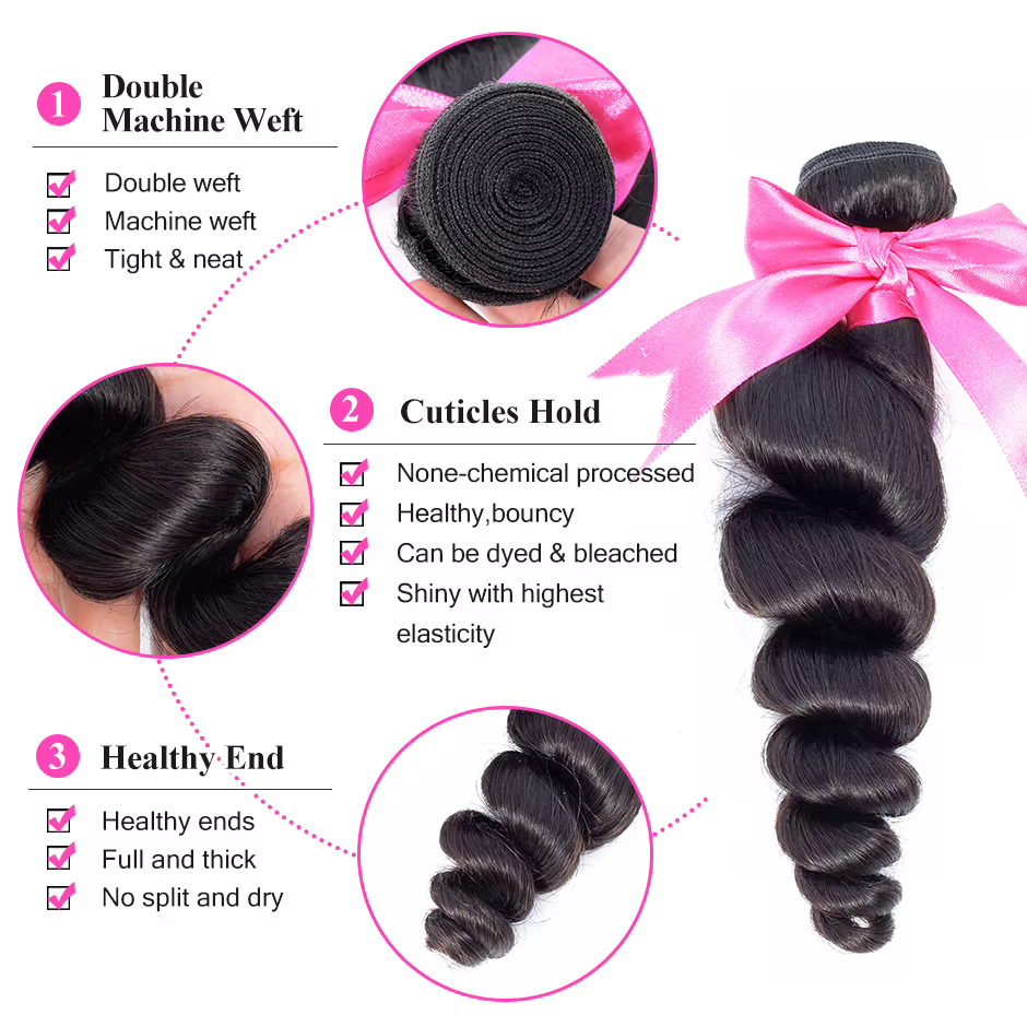 Tissage en lot brésilien naturel Remy-ISEE HAIR