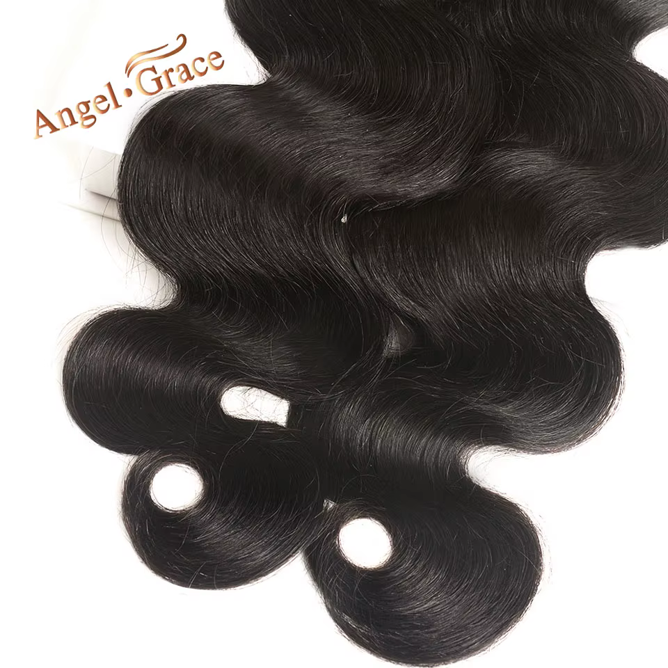 ANGEL GRACE cheveux brésiliens vague de corps 1/3/4 pièces paquets 100% Remy cheveux humains couleur naturelle 8-28 pouces vague paquets Extension 100g