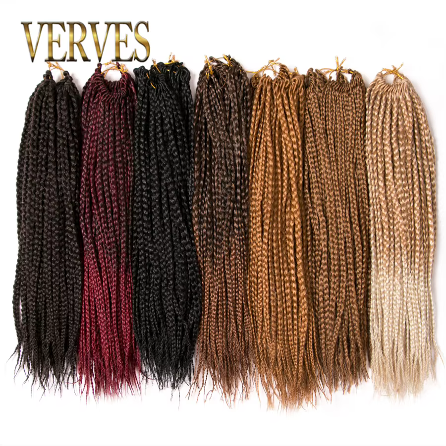 VERVES boîte tresses cheveux synthétiques 14 pouces et 18