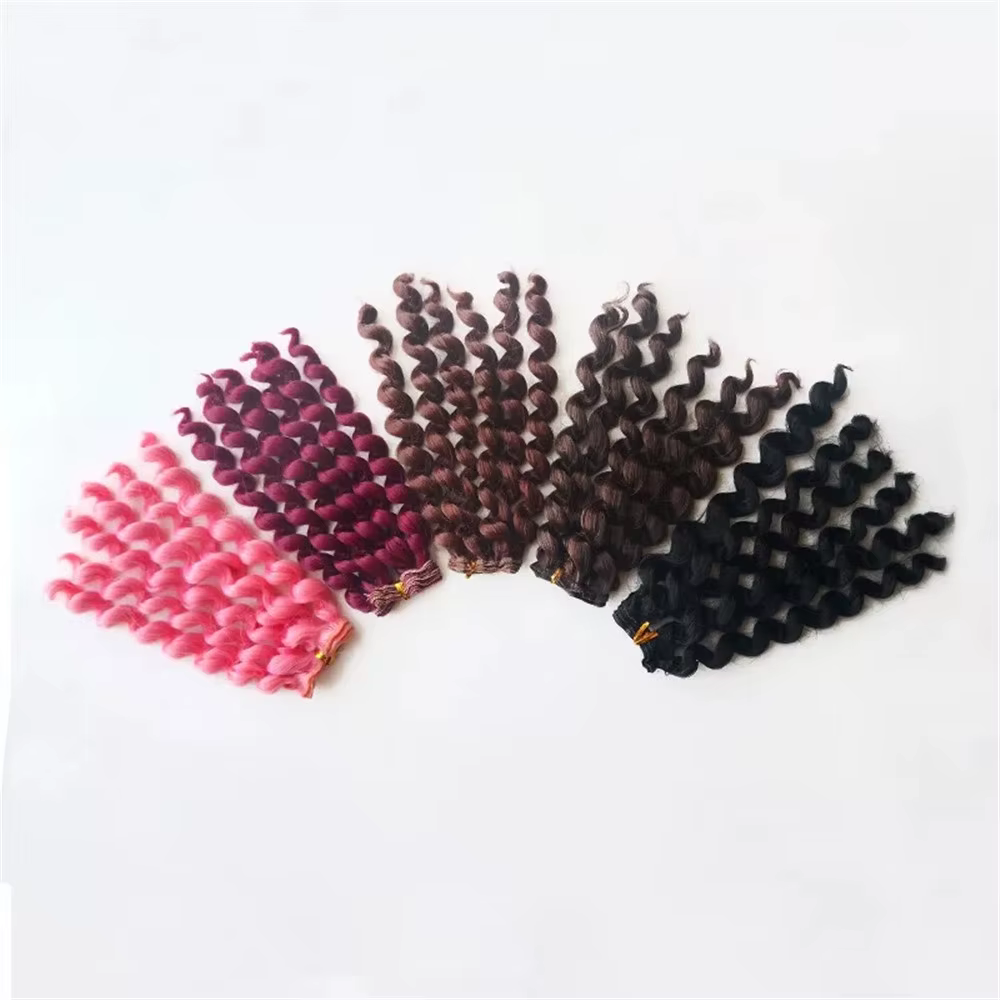 1 pièce Extensions de cheveux bouclés à visser 20*100cm pour toutes les poupées