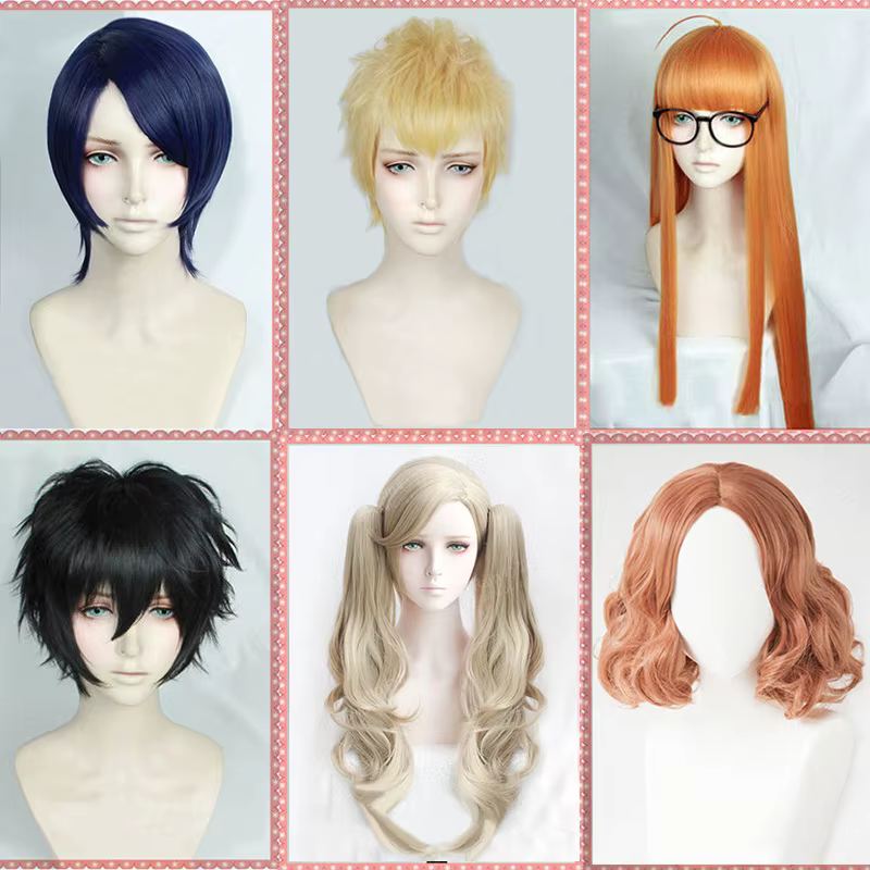 Perruque de Cosplay P5 Persona 5 Hero Kurusu Akira Ryuji Sakamoto Anne Takamaki Yusuke Kitagawa Haru Okumura Futaba Sakura Tae