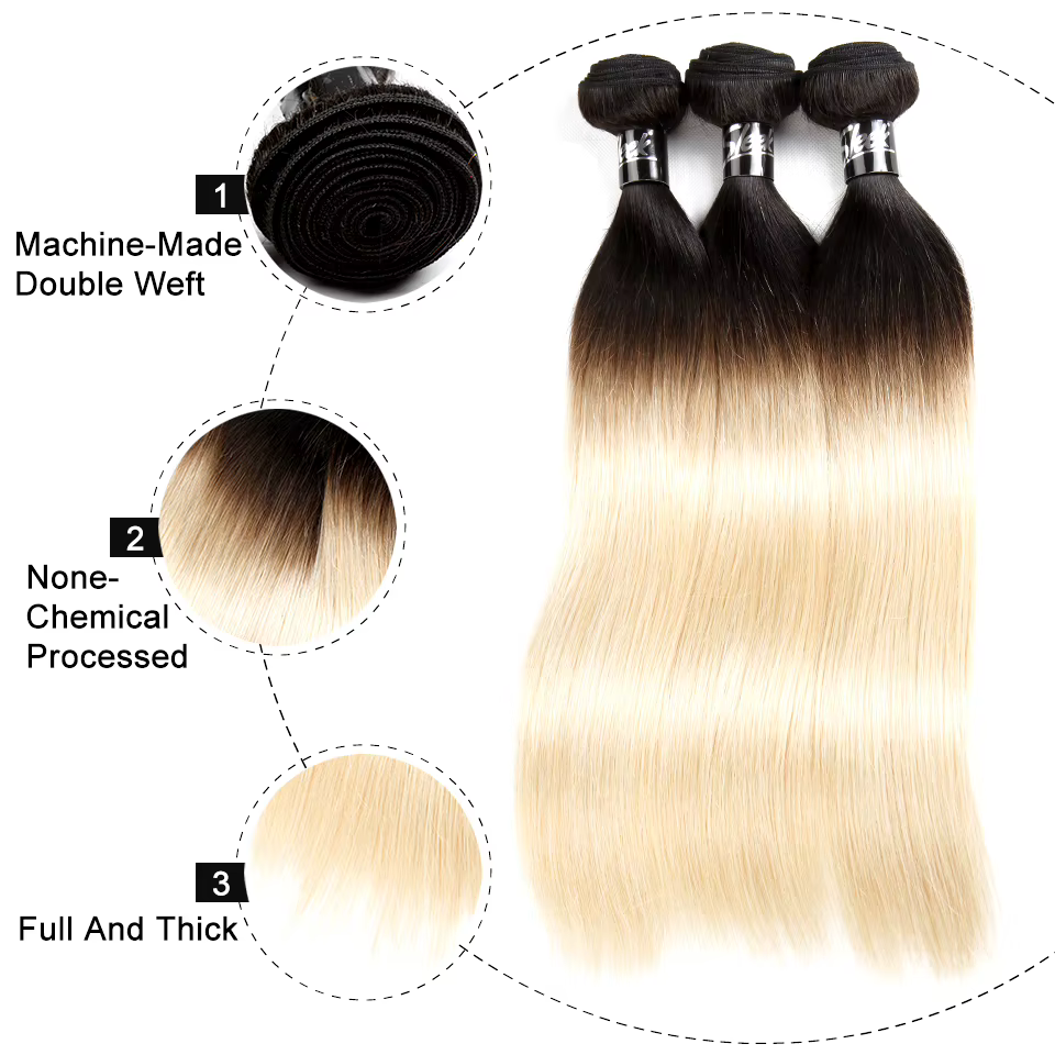 Tissage en lot brésilien Remy lisse ombré