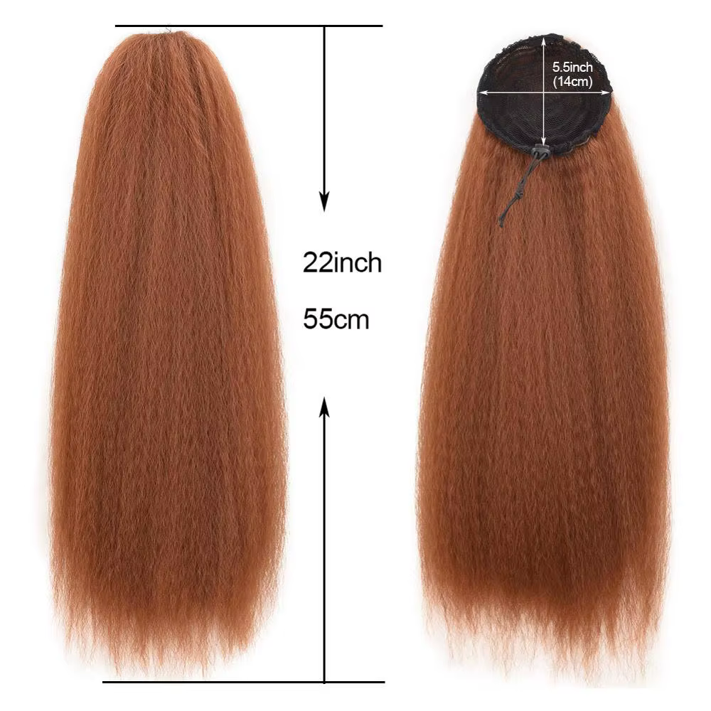 Extension de queue de cheval afro synthétique longue