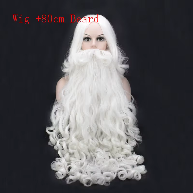 Perruque de Cosplay de noël pour adultes