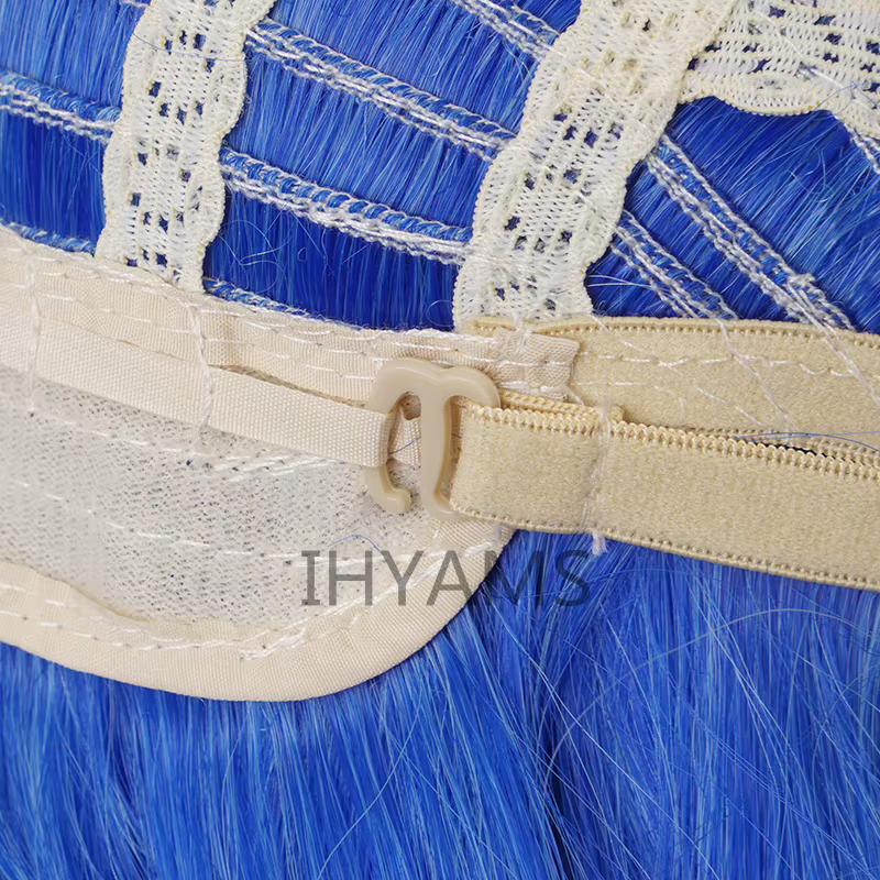 Idia Shroud perruque Cosplay Hercules Hades cheveux synthétiques Halloween hommes femmes unisexe jeu de rôle mixte bleu longue perruque + bonnet de perruque