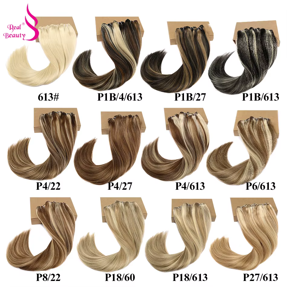 Tissage en lot brésilien Remy naturel Balayage blond cendré
