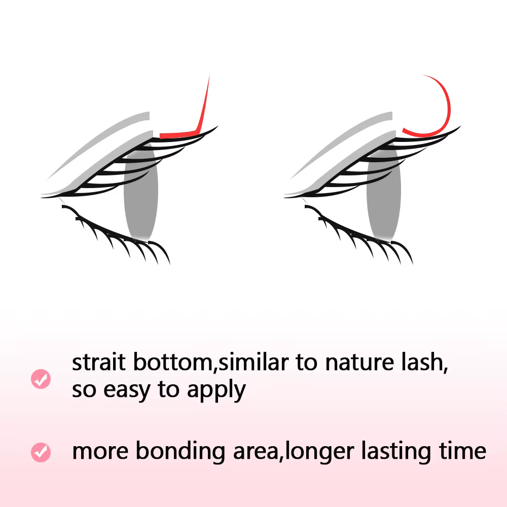 Extensions de cils en vison Qeelasee L L+ LC LD