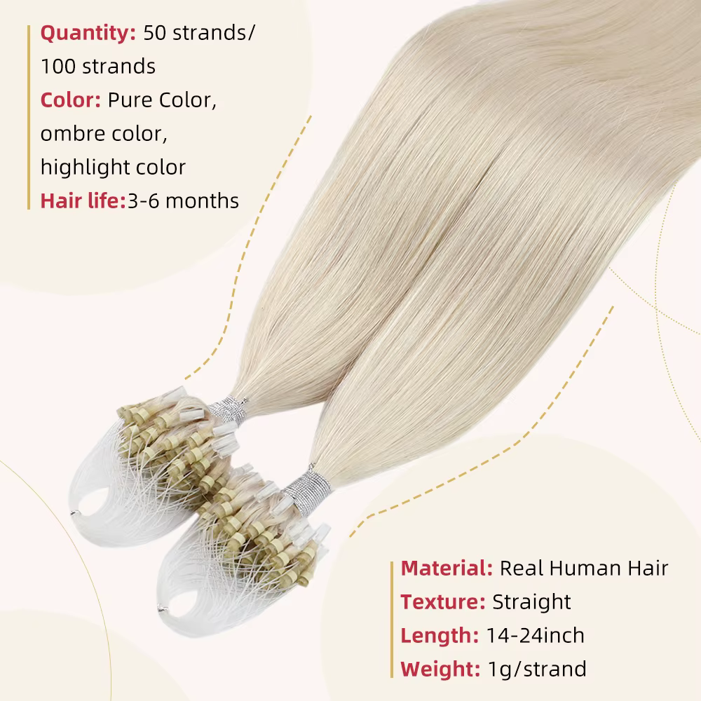 Moresoo-Extensions de Cheveux Micro Boucle