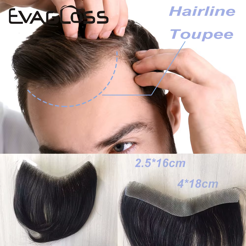 Toupet en PU Remy à Peau Fine pour Homme