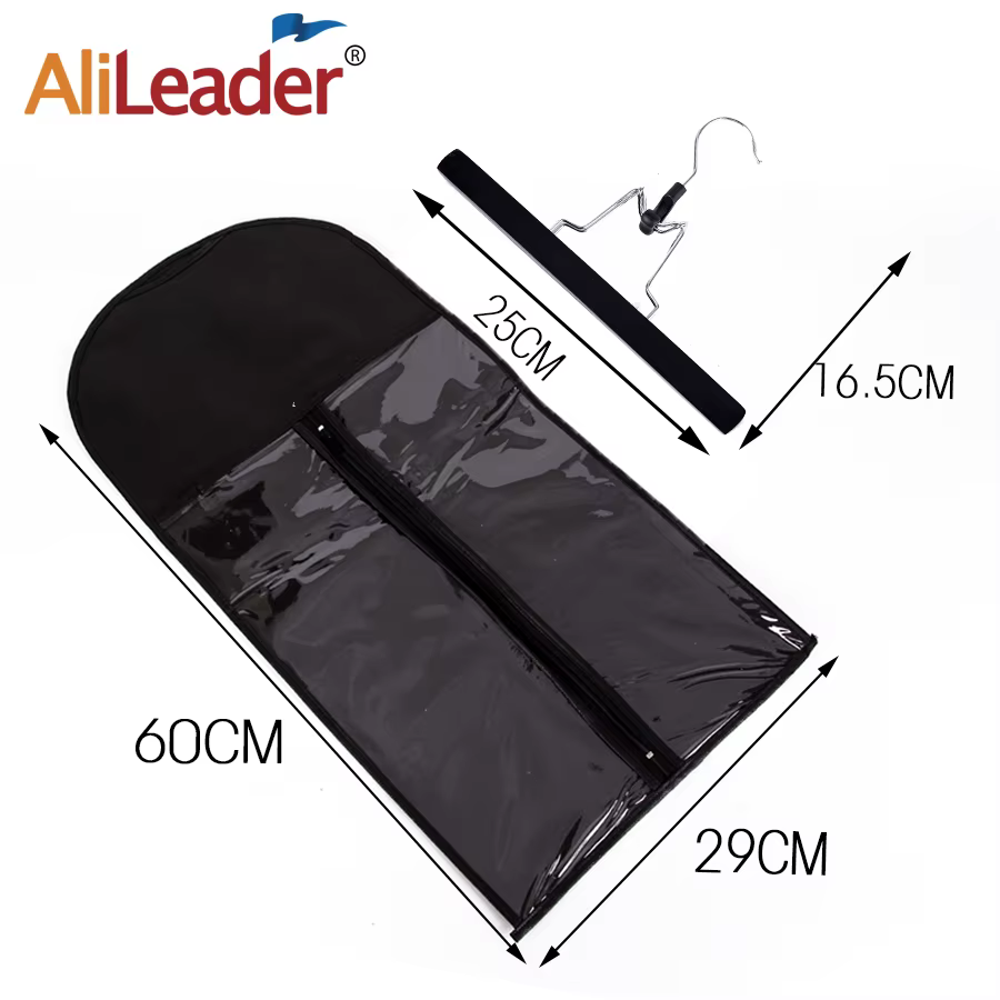 Alileader meilleure qualité Portable perruque sac de rangement avec cintre paquet costume étui sac pour cheveux