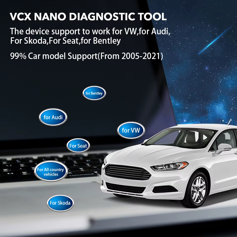 VXDIAG VCX NANO pour outil de Diagnostic VW NX100 Scanner OBD2 pour Audi pour Skoda pour Seat J2534 programmation lecteur de Code de codage ECU