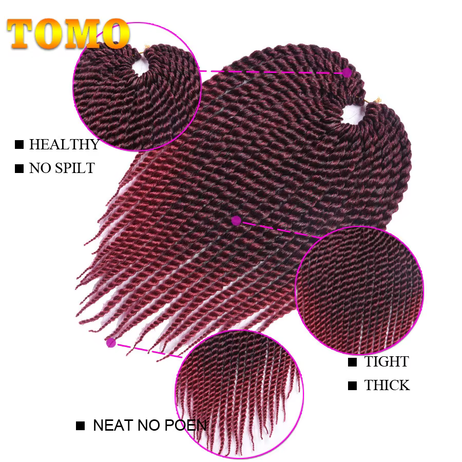 TOMO – Extensions capillaires synthétiques torsadées sénégalaises