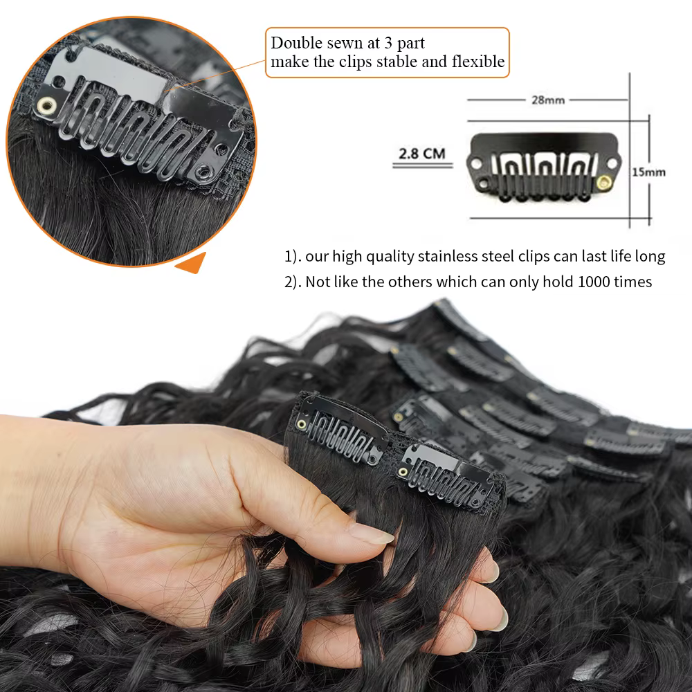 Veravicky-Extensions de Cheveux Naturels Européens Remy Ondulés à réinitialisation