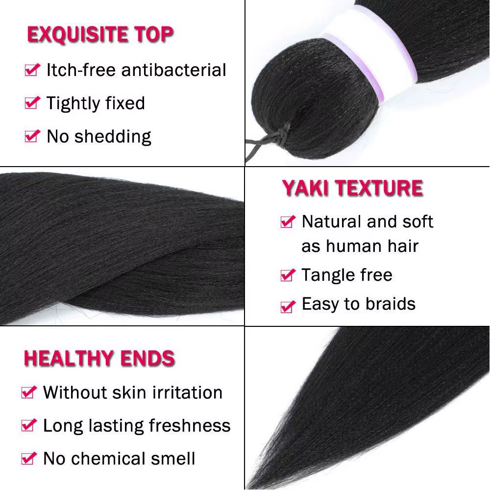 Extensions de cheveux synthétiques pour tresses
