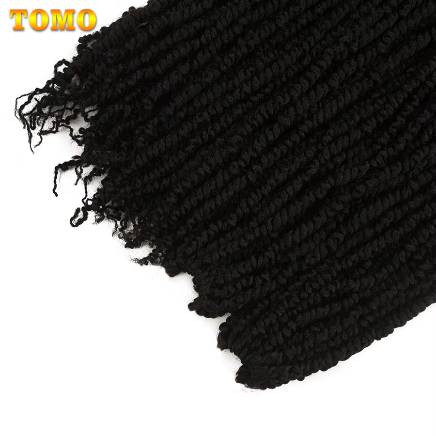 TOMO Twist Crochet cheveux synthétiques pré-bouclés Passion torsion 12 brins longs bohème tressage Extensions