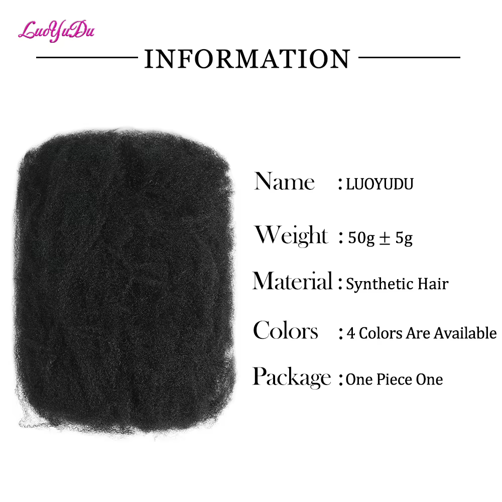 Extensions capillaires synthétiques Afro crépues et bouclées