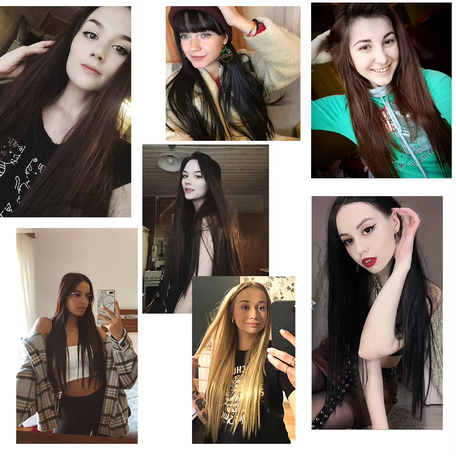 Extensions de cheveux synthétiques à clipser