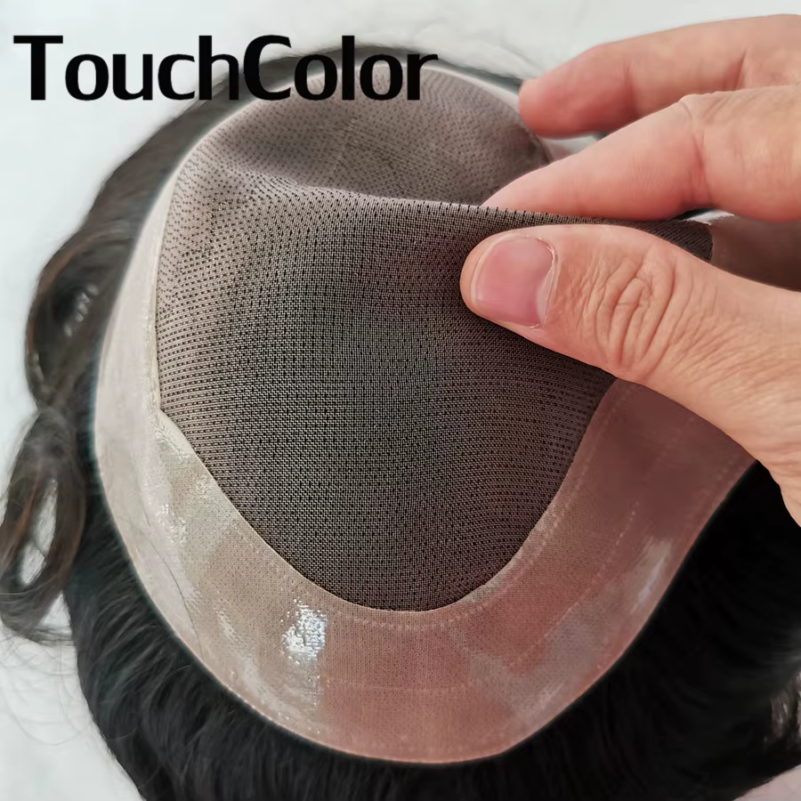 Prothèse capillaire masculine durable en cheveux humains naturels