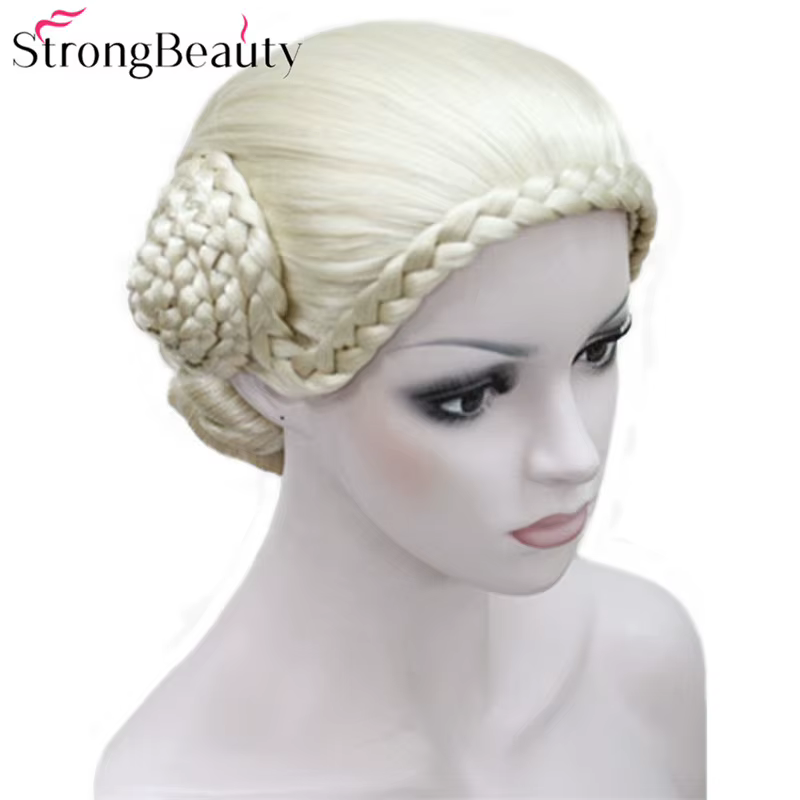 Perruque femme perruque synthétique Blonde et noire forte beauté