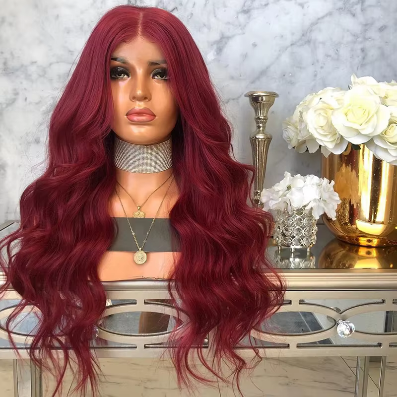 Perruque Lace Front Wig synthétique Body Wave longue bleu foncé, 13x4, naissance des cheveux naturelle pré-épilée, perruque de Cosplay à usage quotidien pour femmes