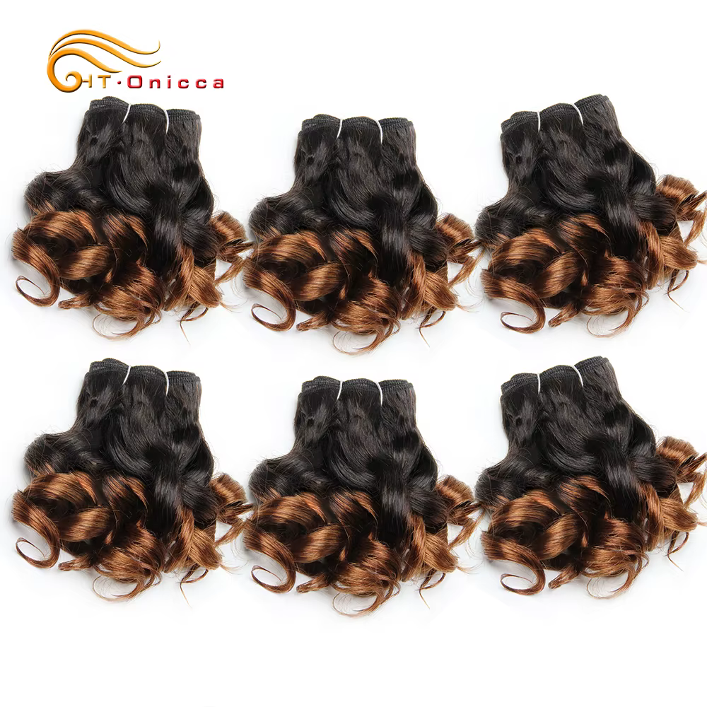 Tissage en lot brésilien bouclé ombré