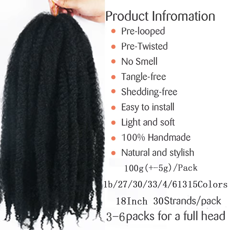Cheveux Marley Pour Tresses Afro Crépus