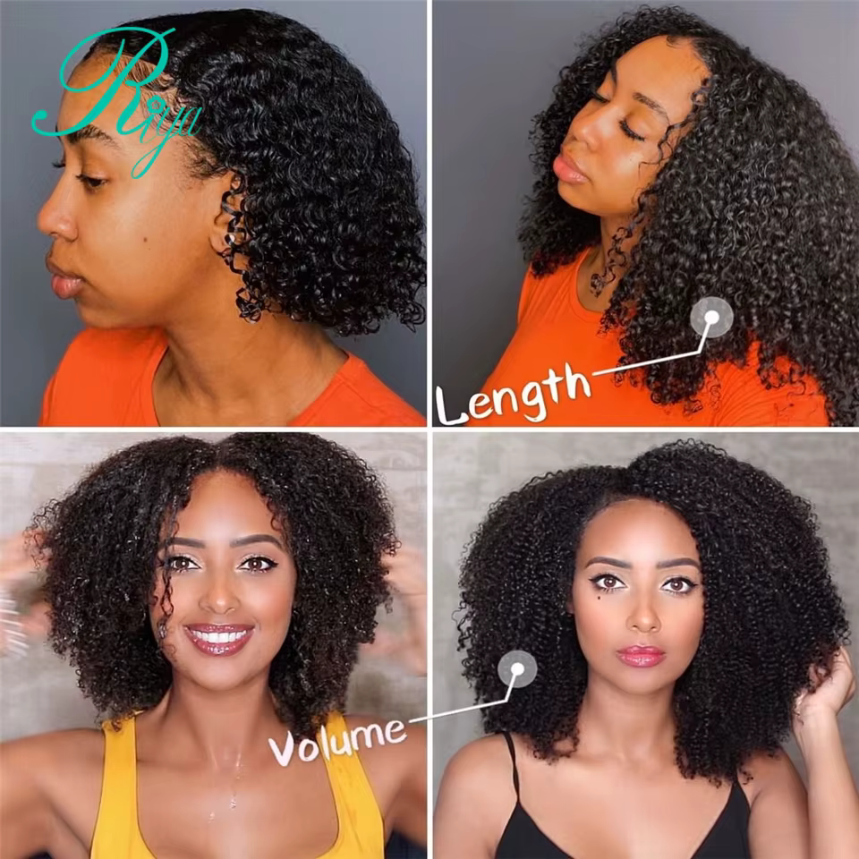 Extensions de cheveux brésiliens Remy 100% naturels bouclés à Clip