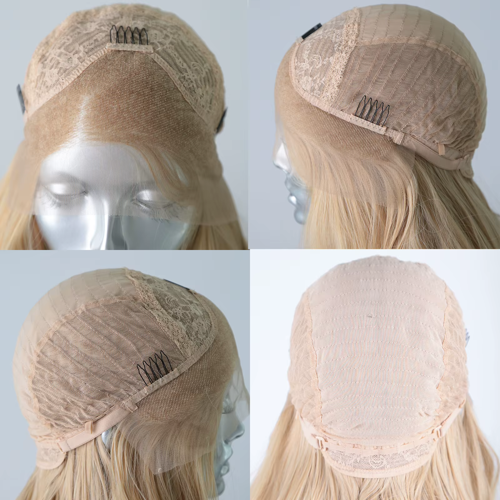 Perruque Synthétique Blonde Mixte pour Femme