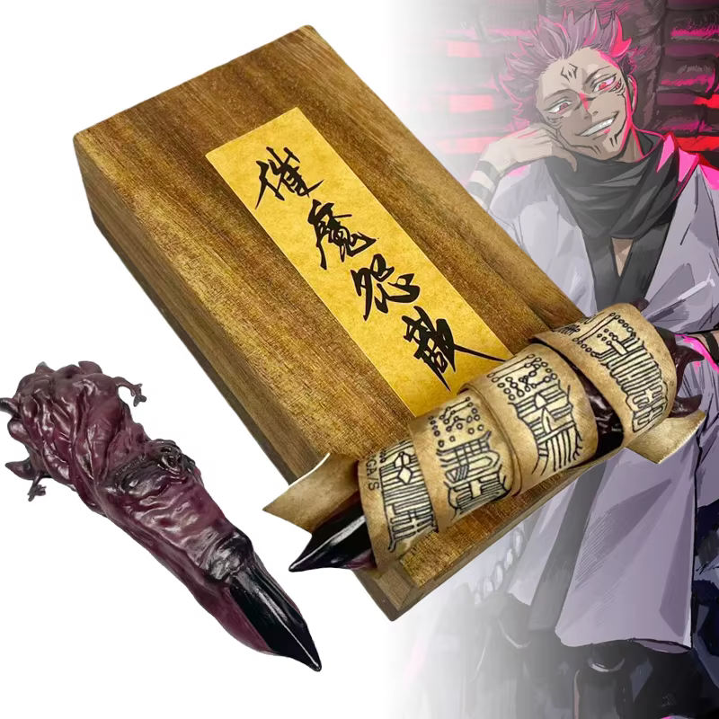 Ryomen Sukuna – Figurine de doigt malheureux, boîte en bois, Anime Jujutsu Kaisen Sukuna, Figurine d'action, décor de bureau, accessoires de maison, cadeau