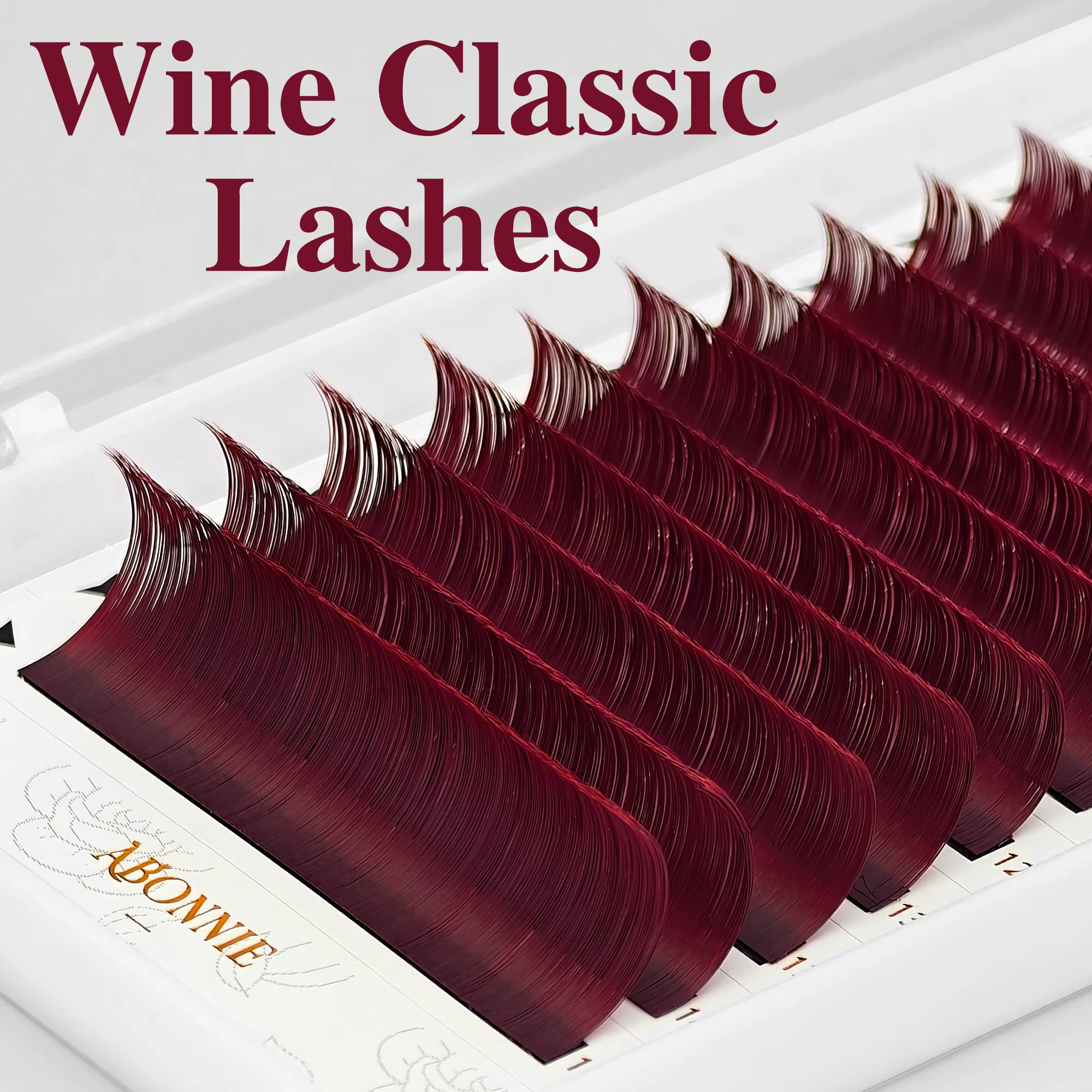 Extensions de cils Abonnie Burgundy Matte Volume 8-15mm