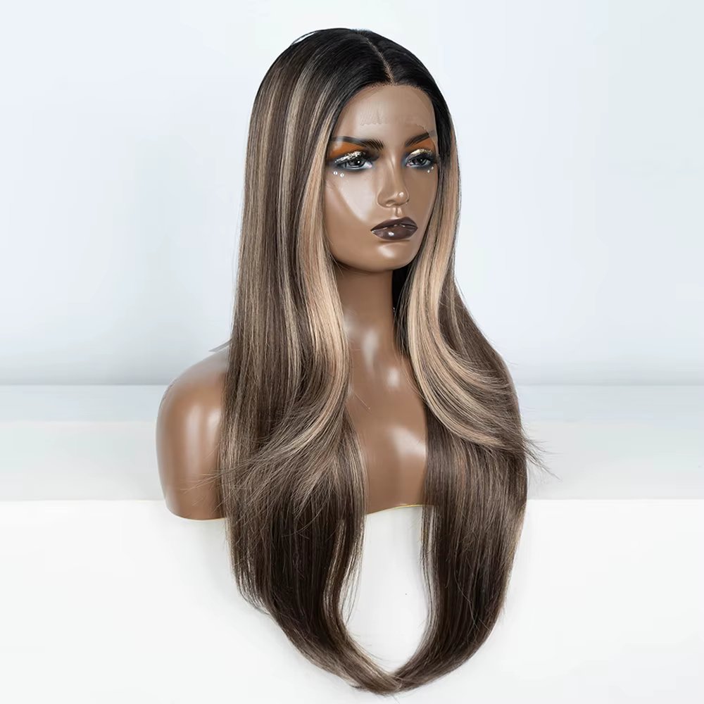 Perruque Lace Front Wig synthétique sans colle