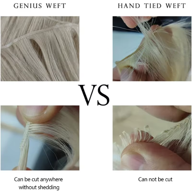 Genius trame 100 g/paquet Invisible droite mongole Remy Extensions de cheveux 14-30 pouces paquets