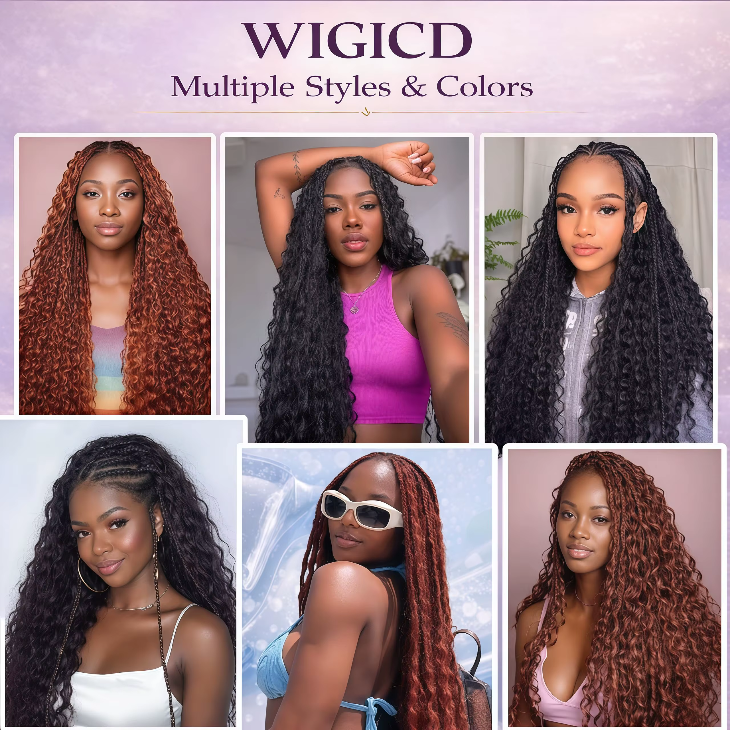 NABI Highlight Honey Blonde Deep Wave Hair Bundles sans trame pour tresses bohèmes – Extensions de cheveux naturels pour tressage bohème