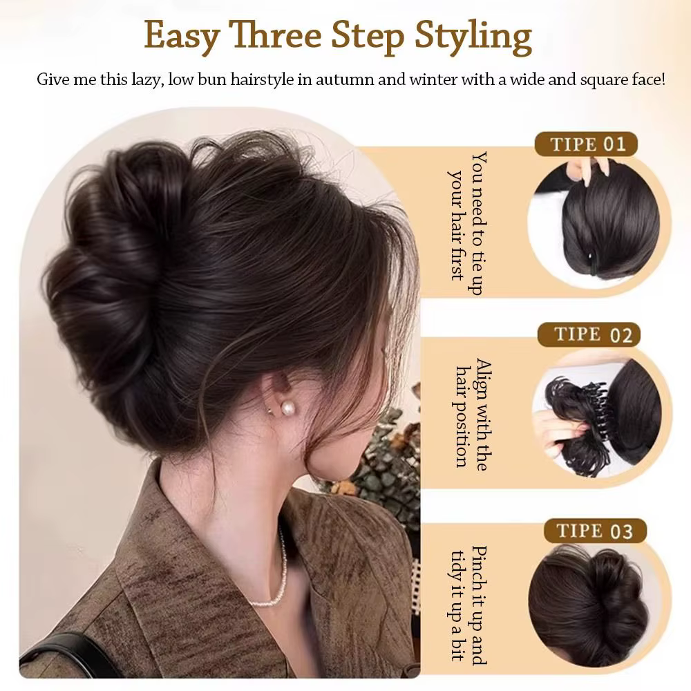 Outils pour cheveux, pince à chignon synthétique