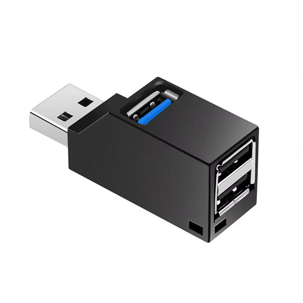 Adaptateur HUB USB 3.0, Mini boîtier séparateur 1 à 3 Ports USB 2.0 haute vitesse pour PC portable, lecteur de carte disque U