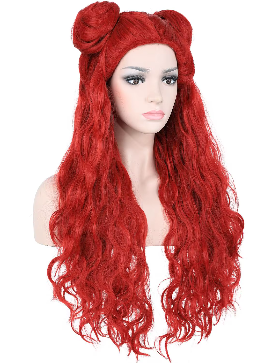 Perruque de Costume rouge longue
