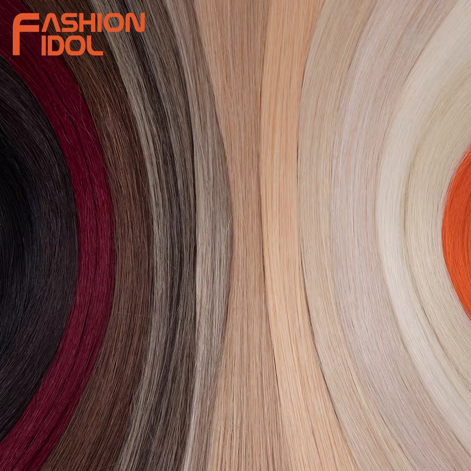 FASHION IDOL 28 pouces 200g trames Yaki cheveux raides tissage synthétique faux