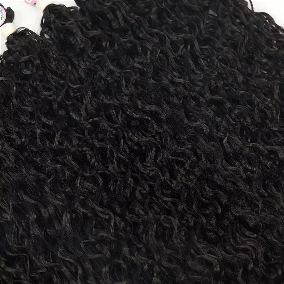 Tissage en Lot Synthétique Bouclé et Crépu pour Femme, Extensions Capillaires sulf, 80, 85, 90cm, 300g