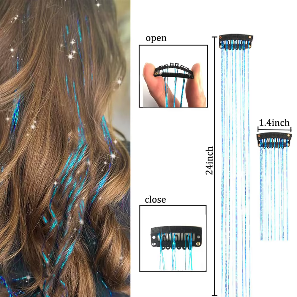 Extensions capillaires synthétiques à clips