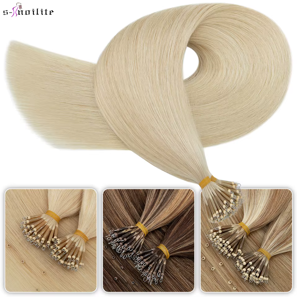 S-noilte-Extensions de Cheveux Naturels Lisses