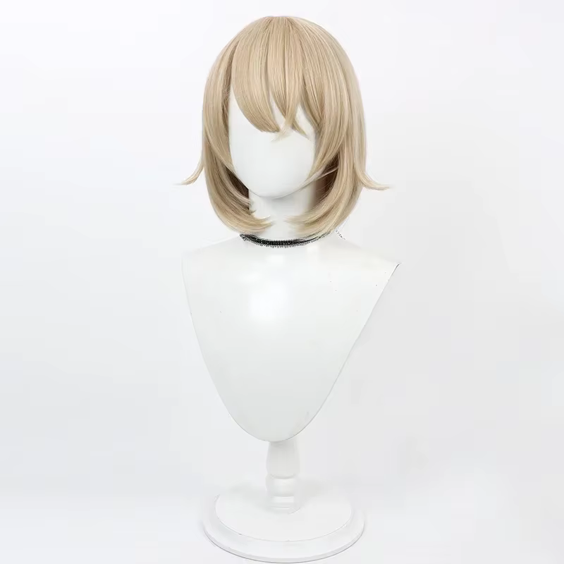 Delicious in Dungeon Falin Cosplay perruque synthétique Touden Blonde cheveux courts femmes