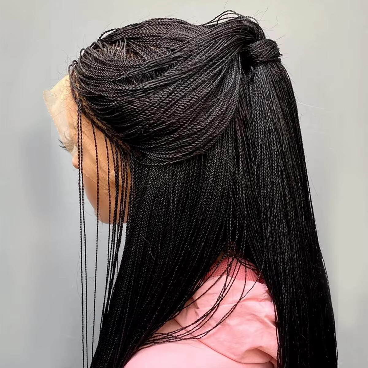 Perruque tressée micro-torsadée de 28 pouces pour femmes noires